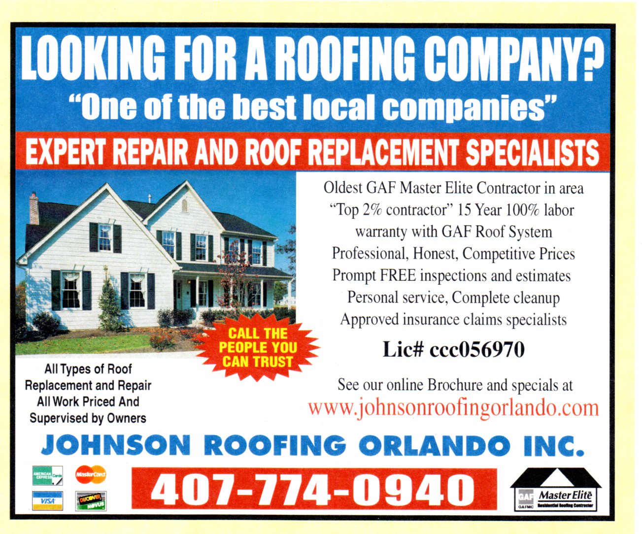 Advertisment roofing